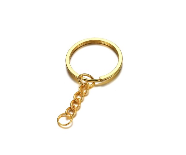 Anahtarlık Halkası Zincirli Klips Gold 50 Adet