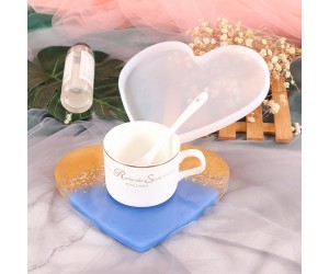 Epoksi Kalp Bardak Altlığı Silikon Kalıbı 11x9cm GT-9277 Epoksi Kalp Bardak Altlığı Silikon Kalıbı 11x9cm GT-9277
