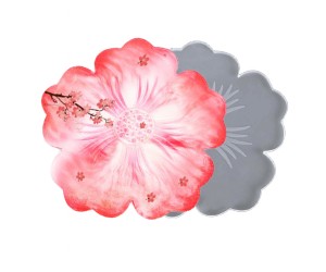 Epoksi Silikon Büyük Çiçek Desenli Tepsi Kalıbı