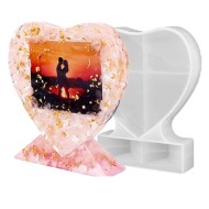 Epoksi Büyük Kalp Resimlik Fotoğraf Çerçevesi Silikon Kalıbı