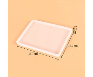 Epoksi Silikon Dikdörtgen Sunumluk Tepsi Kalıbı 18.7x13.7cm Epoksi Silikon Dikdörtgen Sunumluk Tepsi Kalıbı 18.7x13.7cm