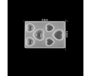 Epoksi Silikon Mini Kalp Figür Kalıbı