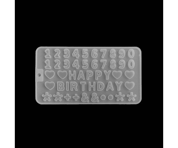 Epoksi Silikon Happy Birthday Harf Kalıbı