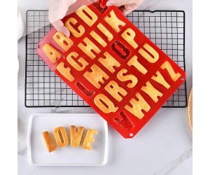 Alfabe Kek Çikolata Silikon Kalıbı Alfabe Kek Çikolata Silikon Kalıbı