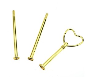 Epoksi Kek Standı Kalp Kulp Gold M005