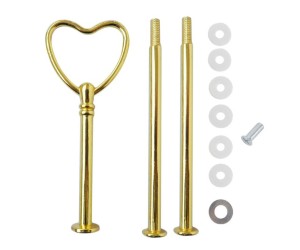 Epoksi Kek Standı Kalp Kulp Gold M005