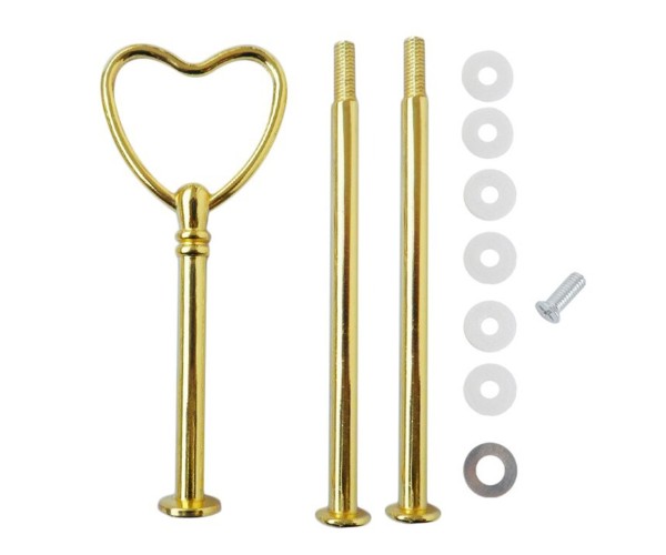 Epoksi Kek Standı Kalp Kulp Gold M005