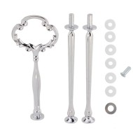 Epoksi Kek Standı Kulp Oymalı Model Gümüş MOO3