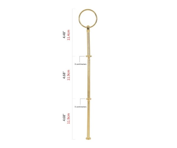 Epoksi Kek Standı Kulp Yuvarlak Gold M002