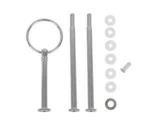 Epoksi Kek Standı Kulp Yuvarlak Gümüş M002