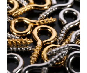 Epoksi Kolye Vidası Minik Gümüş 50 Adet