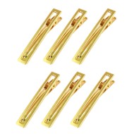 Epoksi Saç Tokası Aksesuar Dikdörtgen Gold M002 6 Adet