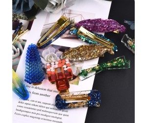 Epoksi Saç Tokası Aksesuar Gold M001 6 Adet