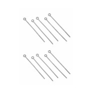 Halkalı Tesbih Ve Takı Çivisi Gümüş 10 Adet