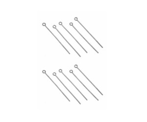 Halkalı Tesbih Ve Takı Çivisi Gümüş 10 Adet Halkalı Tesbih Ve Takı Çivisi Gümüş 10 Adet