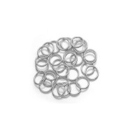 Tesbih Kolye   Bileklik Halkası 5mm Gümüş 10 Adet