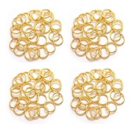 Tesbih Kolye   Bileklik Halkası 10mm Gold 50 Adet