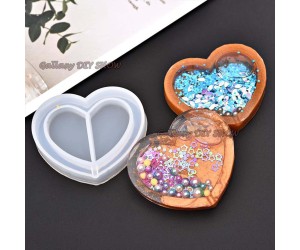 Epoksi Silikon Tekli Kalp Shaker ve Takı Kalıbı