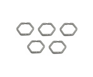 Anahtarlık Halkası Zincirsiz Altıgen Gümüş 5 Adet Anahtarlık Halkası Zincirsiz Altıgen Gümüş 5 Adet