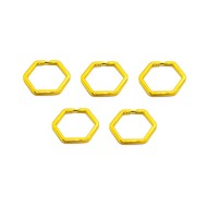 Anahtarlık Halkası Zincirsiz Altıgen Gold 5 Adet
