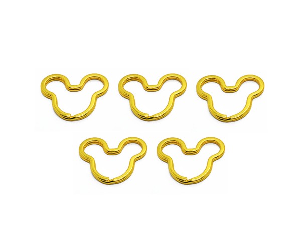 Anahtarlık Halkası Zincirsiz Disney Gold 5 Adet