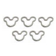 Anahtarlık Halkası Zincirsiz Disney Gümüş 5 Adet