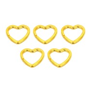 Anahtarlık Halkası Zincirsiz Kalp Gold 5 Adet
