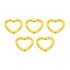 Anahtarlık Halkası Zincirsiz Kalp Gold 5 Adet