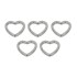 Anahtarlık Halkası Zincirsiz Kalp Gümüş 5 Adet
