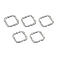 Anahtarlık Halkası Zincirsiz Kare Gümüş 5 Adet