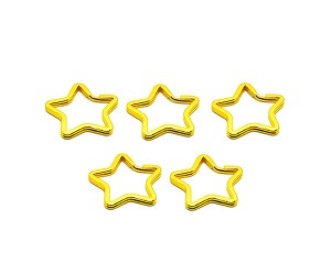 Anahtarlık Halkası Zincirsiz Yıldız Gold 5 Adet Anahtarlık Halkası Zincirsiz Yıldız Gold 5 Adet