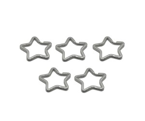 Anahtarlık Halkası Zincirsiz Yıldız Gümüş 5 Adet Anahtarlık Halkası Zincirsiz Yıldız Gümüş 5 Adet