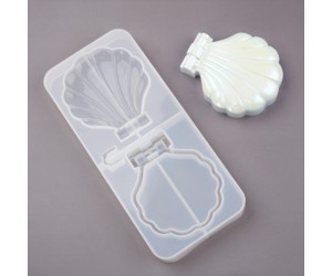 Epoksi Silikon Deniz Kabuğu Makyaj Aynası Kalıbı Epoksi Silikon Deniz Kabuğu Makyaj Aynası Kalıbı