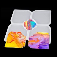 Epoksi Silikon Çoklu Yapboz Bardak Altlığı Kalıbı