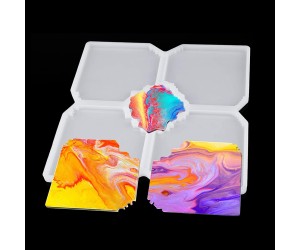 Epoksi Silikon Çoklu Yapboz Bardak Altlığı Kalıbı