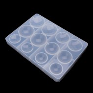 Epoksi Silikon Büyük Yarım Daire Kristal Takı Kalıbı