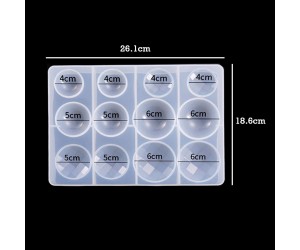 Epoksi Silikon Büyük Yarım Daire Kristal Takı Kalıbı