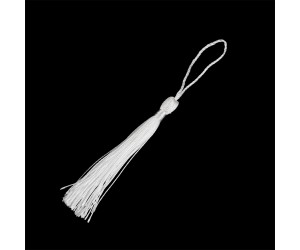 Epoksi Anahtarlık Püskül Beyaz 10 Adet