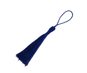 Epoksi Anahtarlık Püskül Saks Mavi 10 Adet