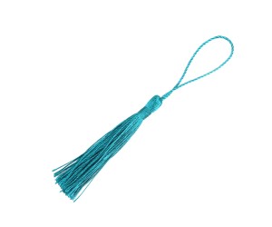 Epoksi Anahtarlık Püskül Turkuaz 10 Adet