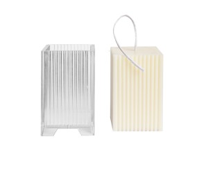 Çizgili Dikdörtgen Mika Mum Kalıbı 8.5x5cm