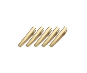 Dikdörtgen Toka Klipsi 4.5cm Gold 5 adet