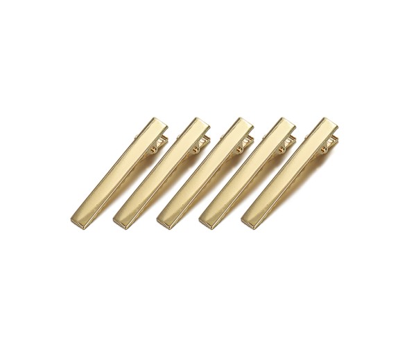 Dikdörtgen Toka Klipsi 5.5cm Gold 5 adet