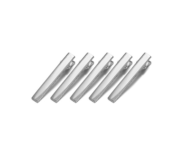 Dikdörtgen Toka Klipsi 6.5cm Gümüş 5 adet