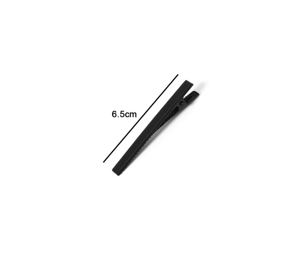 Dikdörtgen Toka Klipsi 6.5cm Siyah 5 Adet