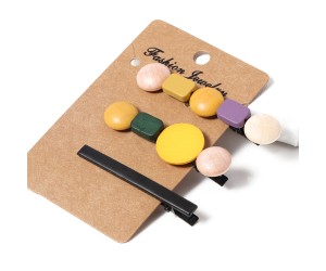 Dikdörtgen Toka Klipsi 6.5cm Siyah 5 Adet