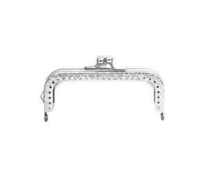 Metal Çanta Sapı Dikdörtgen 10.5cm - Gümüş