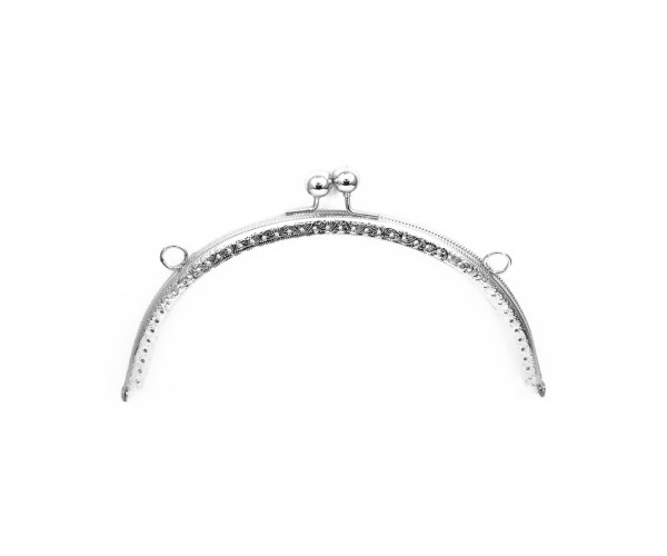 Metal Çanta Sapı Yarım Daire 18cm - Gümüş