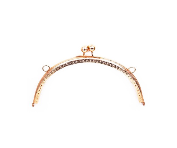 Metal Çanta Sapı Yarım Daire 18cm - Rose