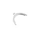 Metal Çanta Sapı Yarım Daire 6cm - Gümüş